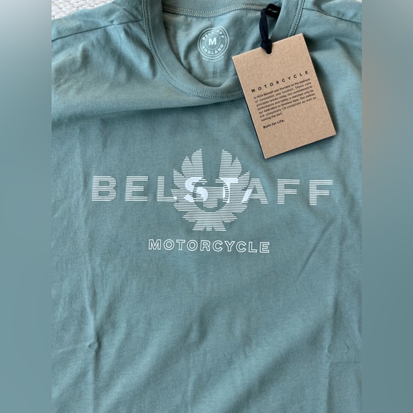 NWT BELSTAFF SIGNATURE T-SHIRT Mineral Green sz M - Picture 5 of 10